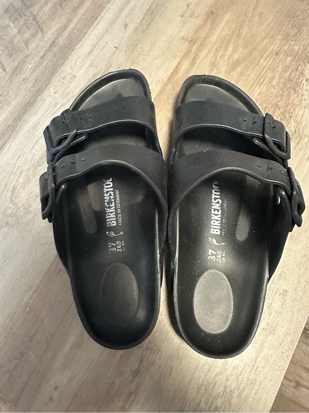 Black Birkenstocks Size 37